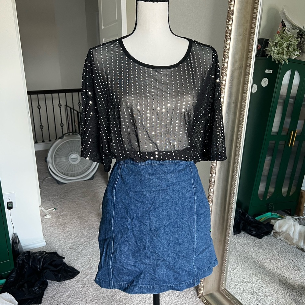 Sheer sparkle blouse